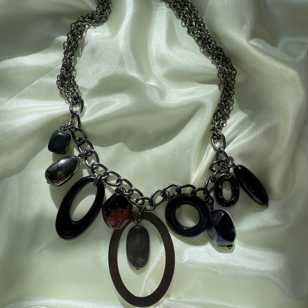 Black & Silver Statement Necklace